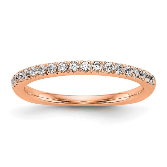 Exclusive 14K Rose Gold Wedding Band with 3/8 Carat Lab-Grown Diamond, Stylish Value