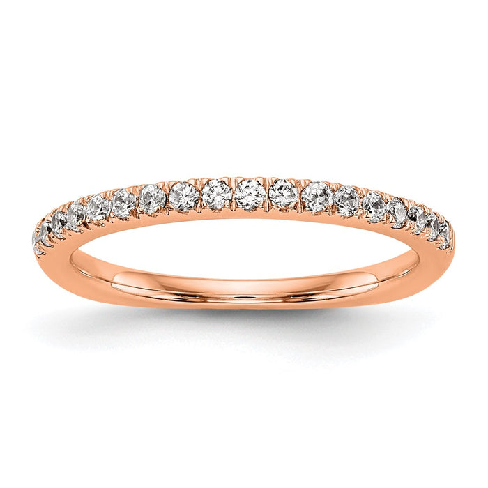 Exclusive 14K Rose Gold Wedding Band with 3/8 Carat Lab-Grown Diamond, Stylish Value-1