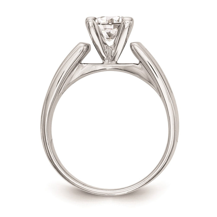 High-Quality 14K White Gold Princess Cut Engagement Ring Mounting - Stylish Value-2