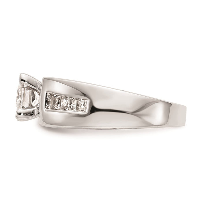 High-Quality 14K White Gold Princess Cut Engagement Ring Mounting - Stylish Value-3