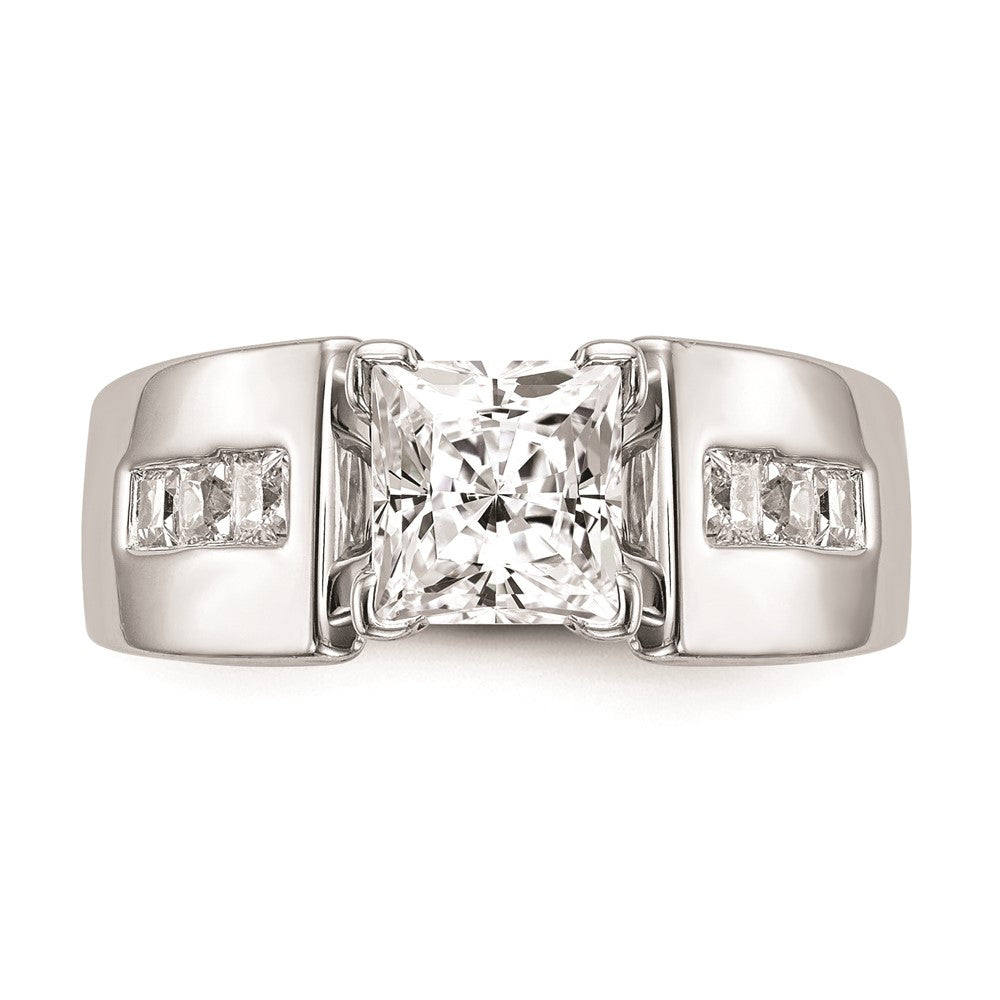 High-Quality 14K White Gold Princess Cut Engagement Ring Mounting - Stylish Value