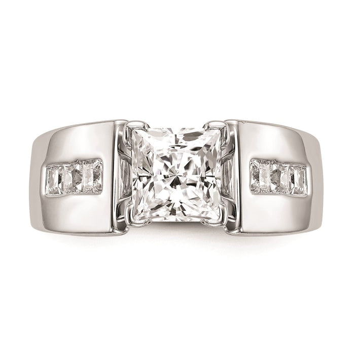 High-Quality 14K White Gold Princess Cut Engagement Ring Mounting - Stylish Value-4