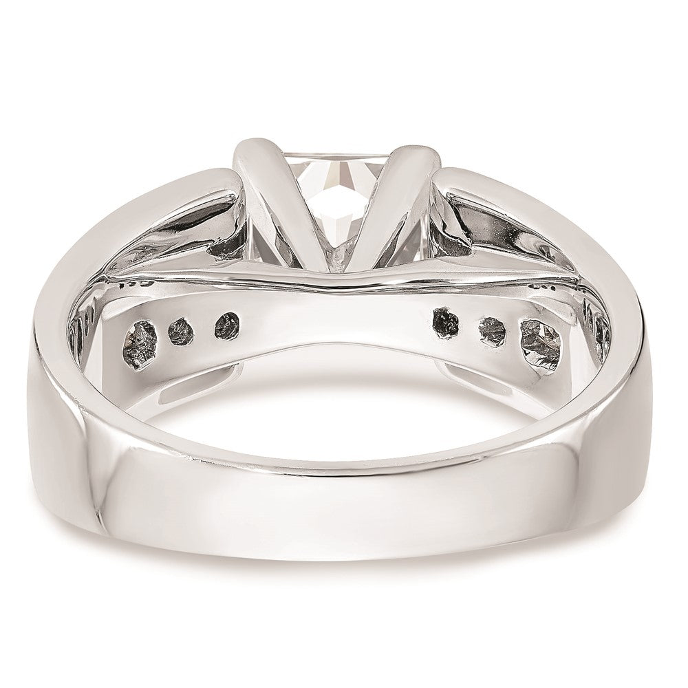 High-Quality 14K White Gold Princess Cut Engagement Ring Mounting - Stylish Value