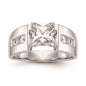 High-Quality 14K White Gold Princess Cut Engagement Ring Mounting - Stylish Value-1