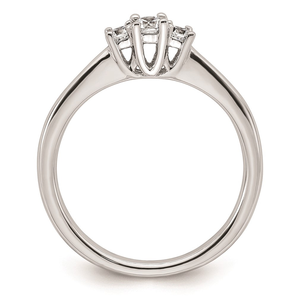 Exclusive 14K White Gold 3-Stone Engagement Ring Setting - Affordable Luxury!