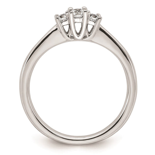 Exclusive 14K White Gold 3-Stone Engagement Ring Setting - Affordable Luxury!