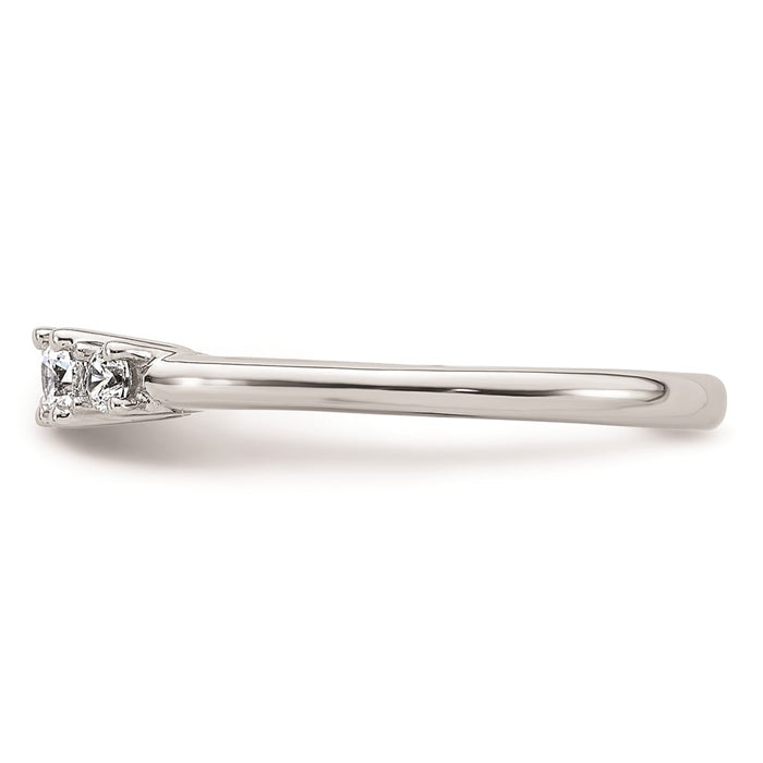Exclusive 14K White Gold 3-Stone Engagement Ring Setting - Affordable Luxury!-3