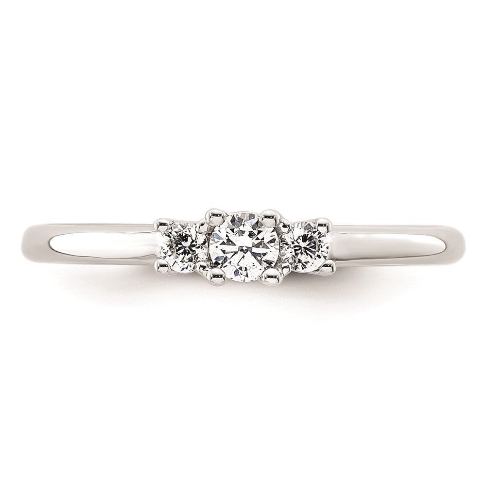 Exclusive 14K White Gold 3-Stone Engagement Ring Setting - Affordable Luxury!