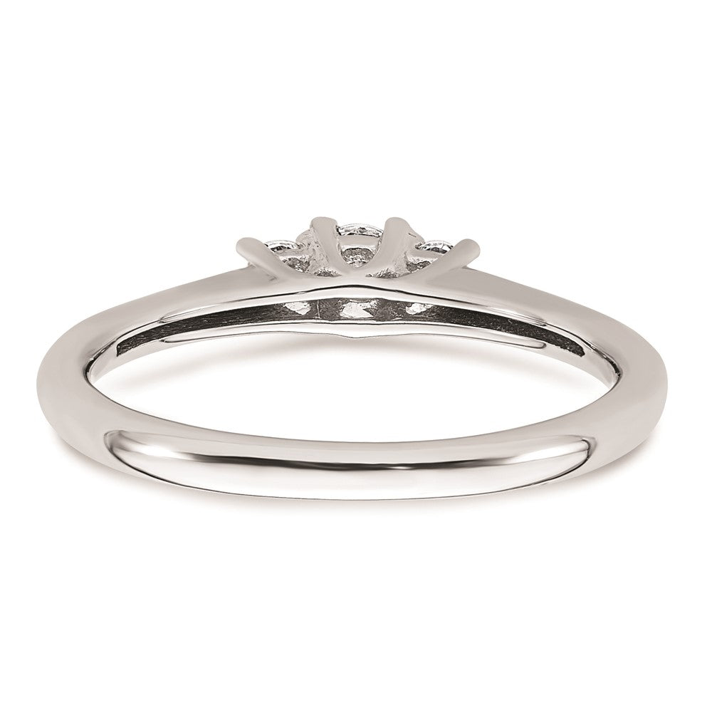 Exclusive 14K White Gold 3-Stone Engagement Ring Setting - Affordable Luxury!
