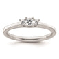 Exclusive 14K White Gold 3-Stone Engagement Ring Setting - Affordable Luxury!-1