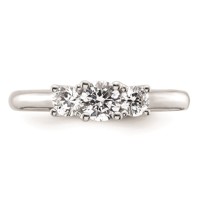 Buy Exclusive 14K White Gold 3-Stone Engagement Ring Setting - Stylish Value!-4
