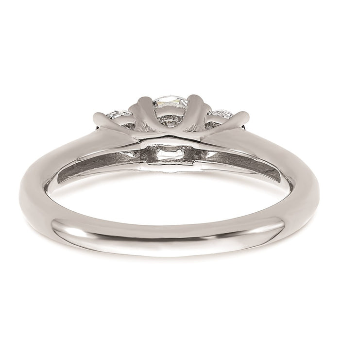 Buy Exclusive 14K White Gold 3-Stone Engagement Ring Setting - Stylish Value!-5