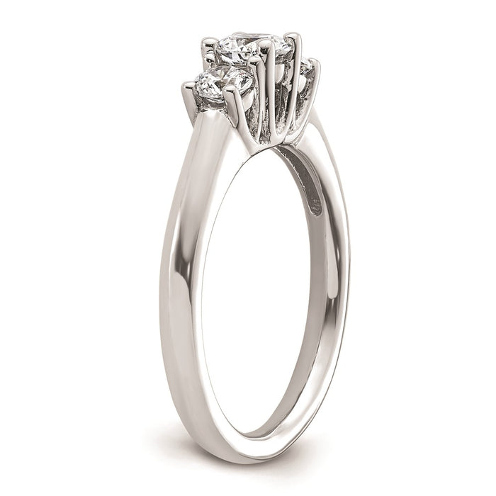 Buy Exclusive 14K White Gold 3-Stone Engagement Ring Setting - Stylish Value!-6