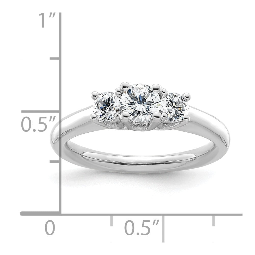 Buy Exclusive 14K White Gold 3-Stone Engagement Ring Setting - Stylish Value!