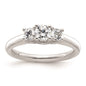 Buy Exclusive 14K White Gold 3-Stone Engagement Ring Setting - Stylish Value!-1