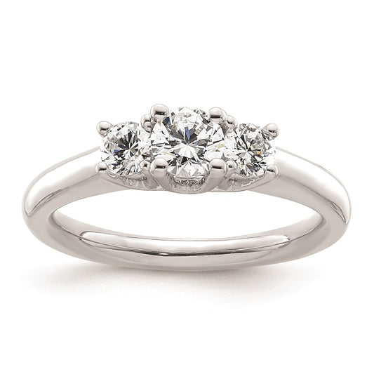 Buy Exclusive 14K White Gold 3-Stone Engagement Ring Setting - Stylish Value!