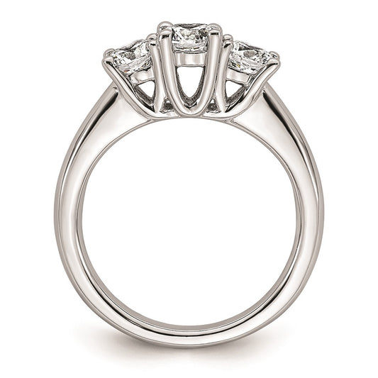 Buy Exclusive 14K White Gold 3-Stone Engagement Ring Setting, 1/2 Carat Value
