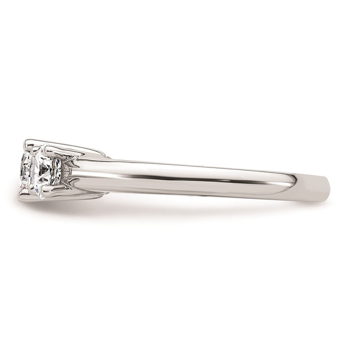 Buy Exclusive 14K White Gold 3-Stone Engagement Ring Setting, 1/2 Carat Value-3
