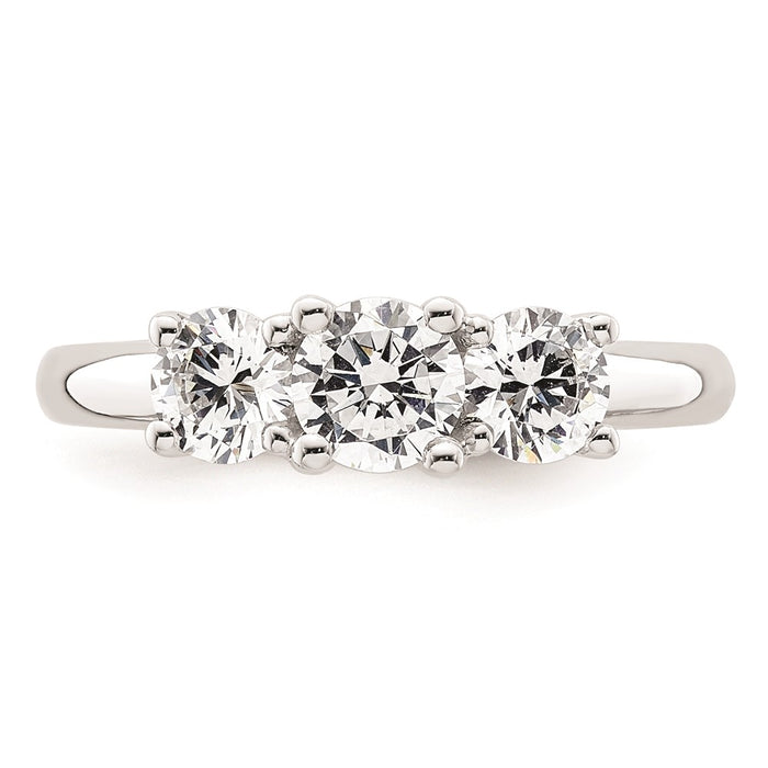 Buy Exclusive 14K White Gold 3-Stone Engagement Ring Setting, 1/2 Carat Value-4