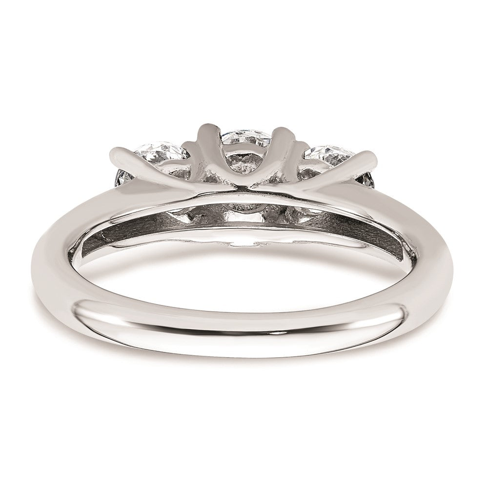 Buy Exclusive 14K White Gold 3-Stone Engagement Ring Setting, 1/2 Carat Value