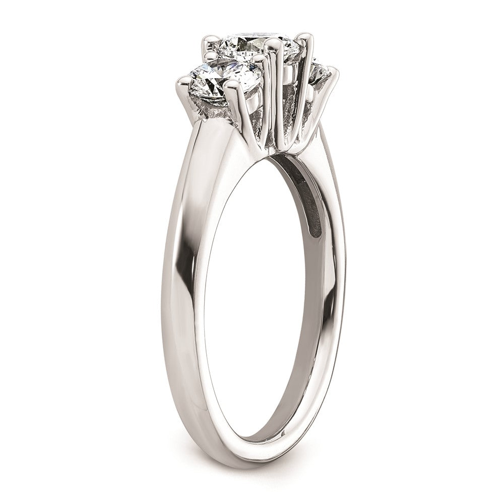 Buy Exclusive 14K White Gold 3-Stone Engagement Ring Setting, 1/2 Carat Value