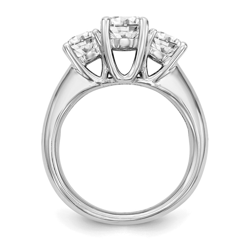 Exclusive 14K White Gold 3-Stone Engagement Ring Setting - Stylish & Affordable!