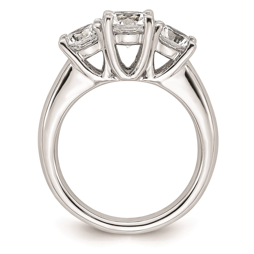 Buy Stylish 14K White Gold 3-Stone Engagement Ring Setting for 1.25 Carat