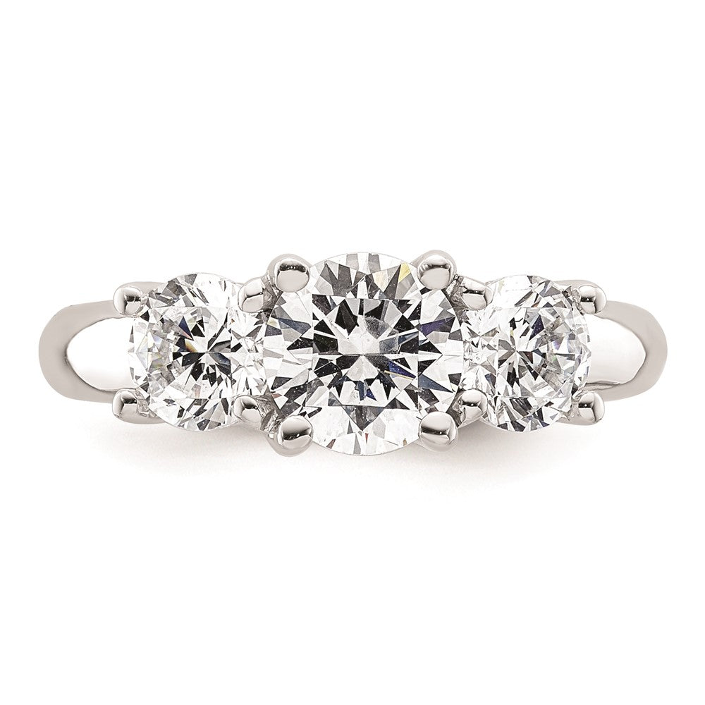 Buy Stylish 14K White Gold 3-Stone Engagement Ring Setting for 1.25 Carat