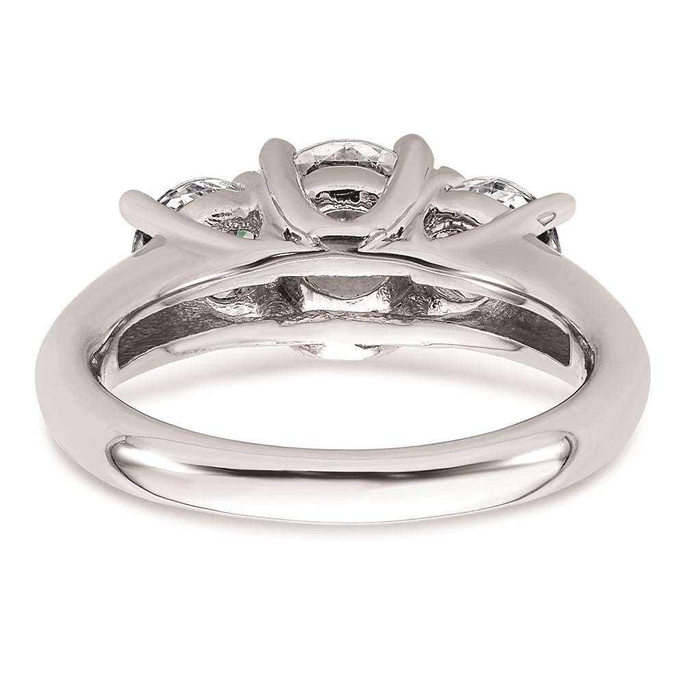 Buy Stylish 14K White Gold 3-Stone Engagement Ring Setting for 1.25 Carat