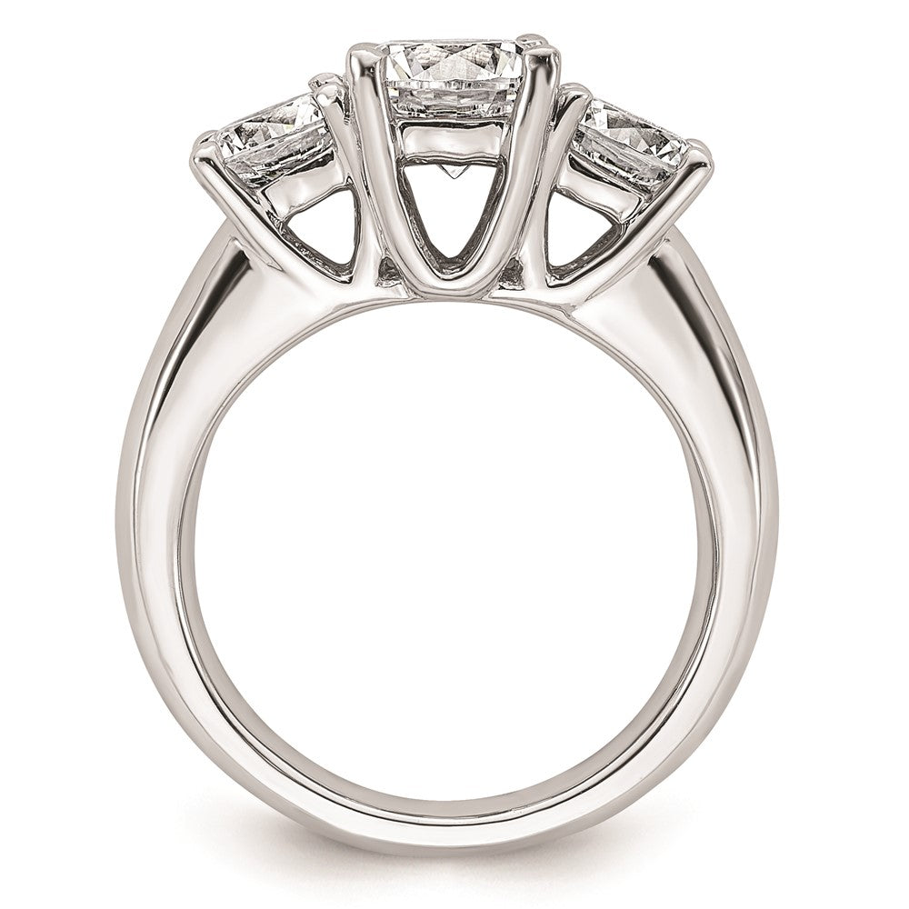 Buy Luxury 14K White Gold 3-Stone Engagement Ring Setting for 1.5 Carat
