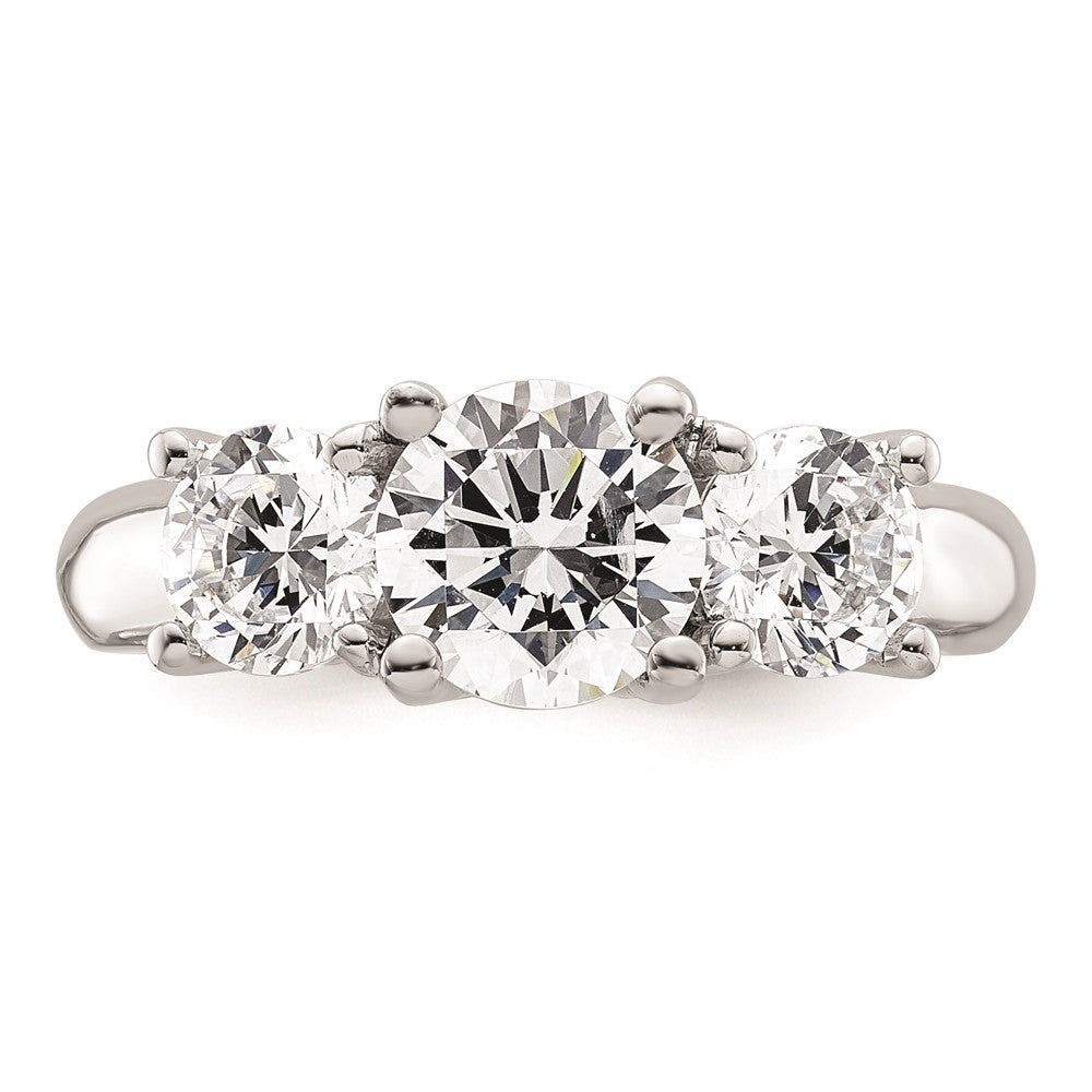 Buy Luxury 14K White Gold 3-Stone Engagement Ring Setting for 1.5 Carat