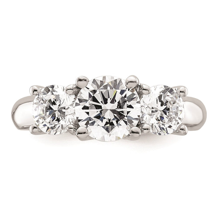 Buy Luxury 14K White Gold 3-Stone Engagement Ring Setting for 1.5 Carat-4