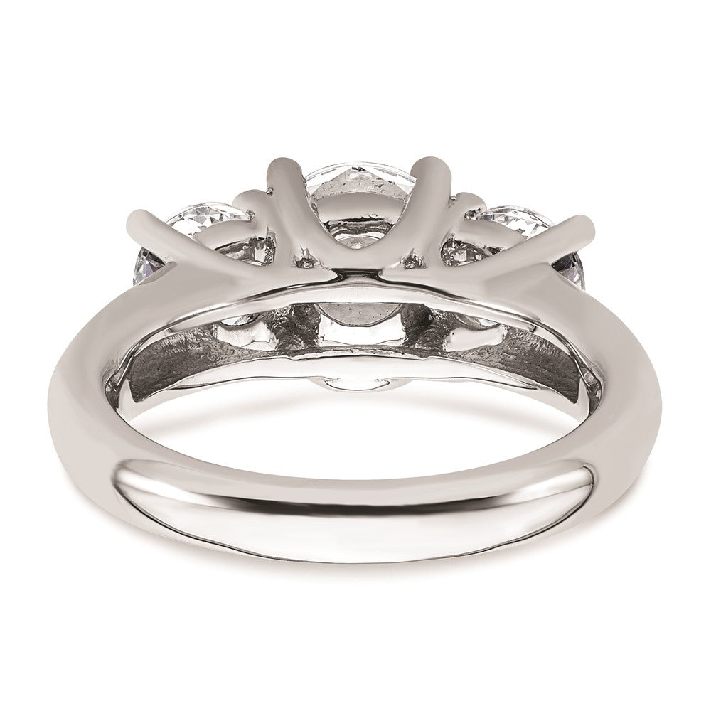 Buy Luxury 14K White Gold 3-Stone Engagement Ring Setting for 1.5 Carat