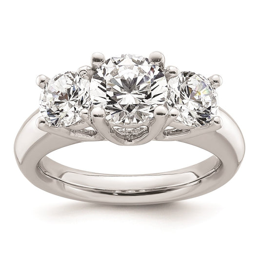 Buy Luxury 14K White Gold 3-Stone Engagement Ring Setting for 1.5 Carat