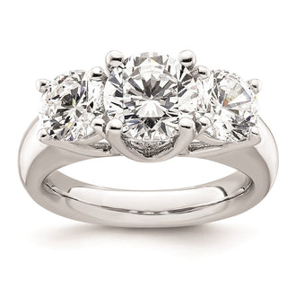 Buy Exclusive 14K White Gold 3-Stone Engagement Ring Setting for 2 Carats