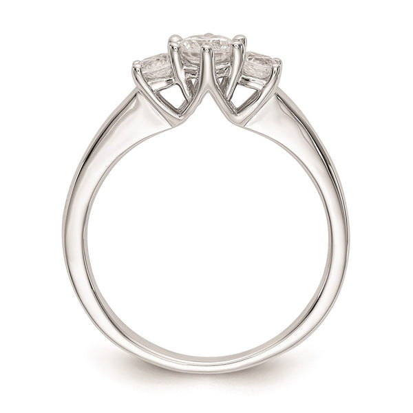 14K White Gold 3-Stone Engagement Ring Setting - Style GR1-1022899
