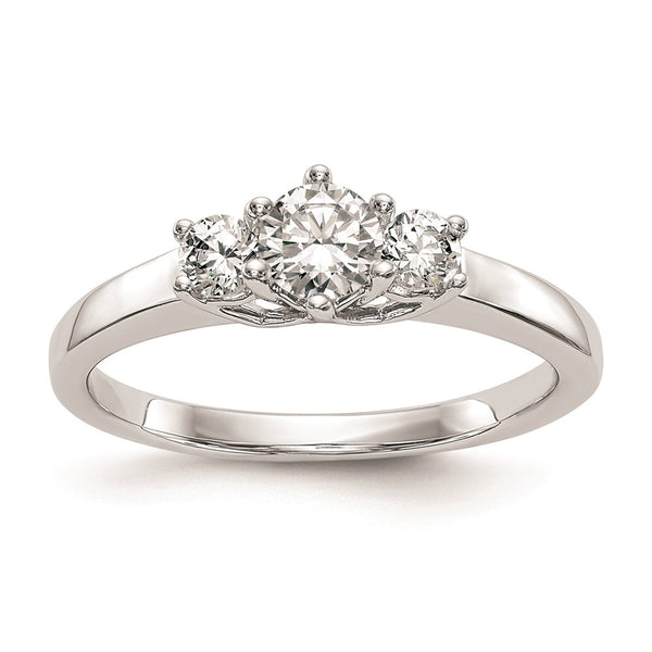 14K White Gold 3-Stone Engagement Ring Setting - Style GR1-1022899