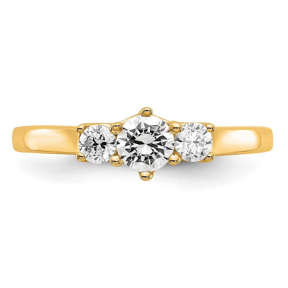 High-Quality 14K Gold 3-Stone Engagement Ring Setting - Stylish & Affordable!