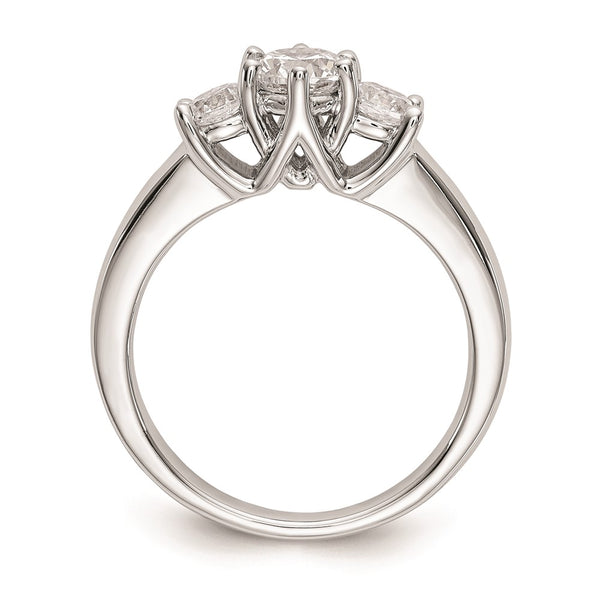 14K White Gold 3-Stone Engagement Ring Setting - 1/2 Carat - Style GR1-1022911