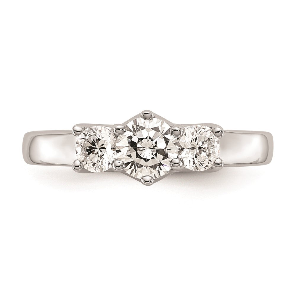 Buy Stylish 14K White Gold 3-Stone Engagement Ring Setting - 1/2 Carat