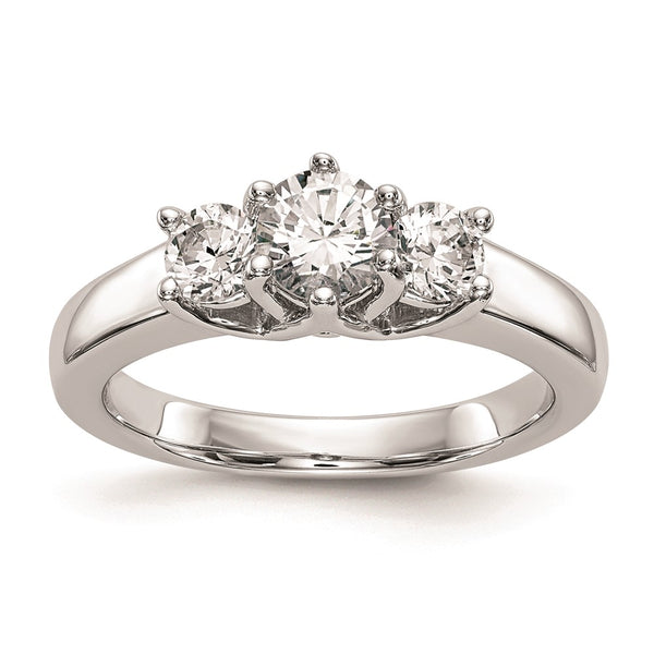 14K White Gold 3-Stone Engagement Ring Setting - 1/2 Carat - Style GR1-1022911