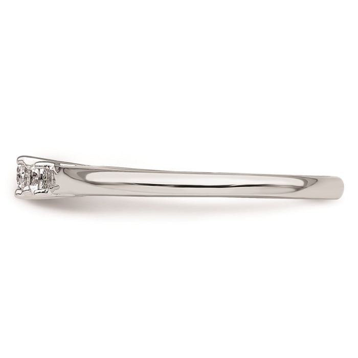 Buy Exclusive 14K White Gold 3-Stone Engagement Ring Setting - Stylish & Affordable!-3