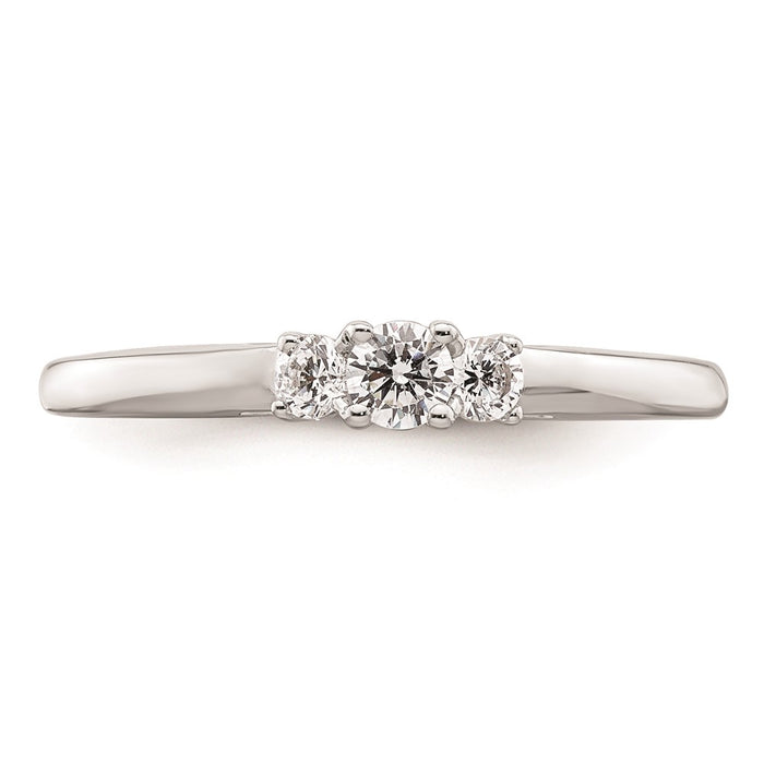 Buy Exclusive 14K White Gold 3-Stone Engagement Ring Setting - Stylish & Affordable!-4