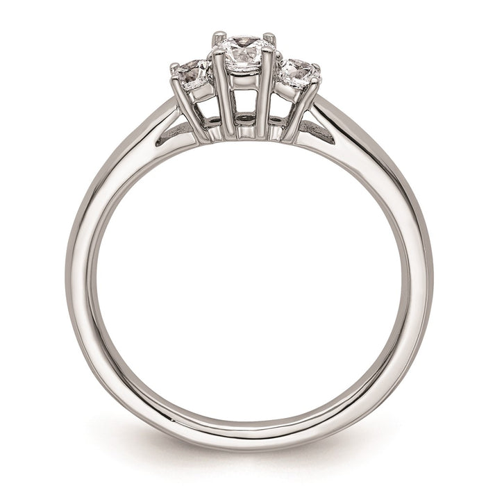 Buy Exclusive 14K White Gold 3-Stone Engagement Ring Setting - Affordable Luxury-2
