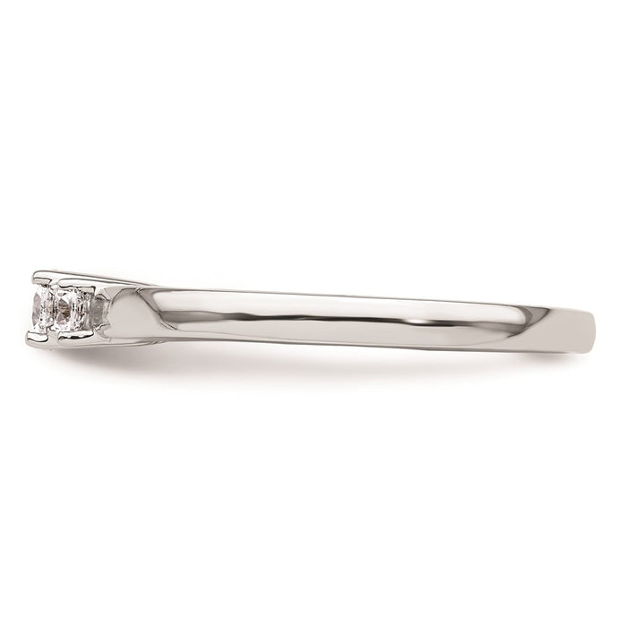 Buy Exclusive 14K White Gold 3-Stone Engagement Ring Setting - Affordable Luxury-3