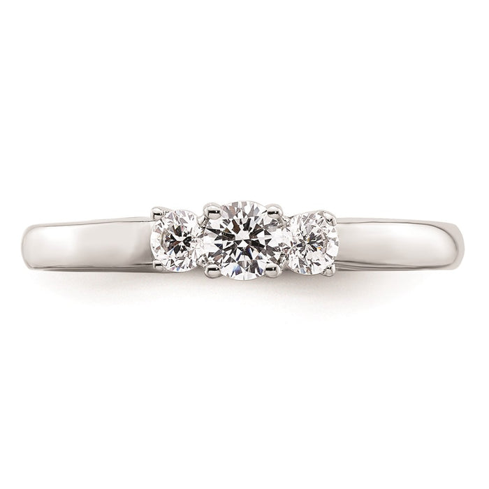 Buy Exclusive 14K White Gold 3-Stone Engagement Ring Setting - Affordable Luxury-4