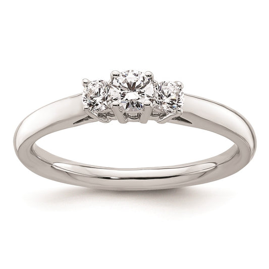 Buy Exclusive 14K White Gold 3-Stone Engagement Ring Setting - Affordable Luxury