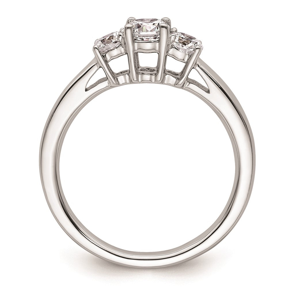 High-Quality 14K White Gold 3-Stone Engagement Ring Setting, Stylish & Affordable