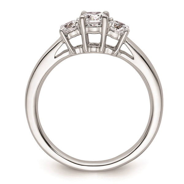 14K White Gold 3-Stone Engagement Ring Setting - Style GR1-1022935