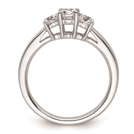 High-Quality 14K White Gold 3-Stone Engagement Ring Setting, Stylish & Affordable